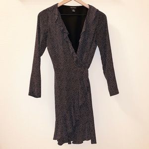 Club Monaco Silk Ruffle Wrap Dress
